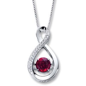 Kay Jewelers Ruby Sterling Silver Necklace